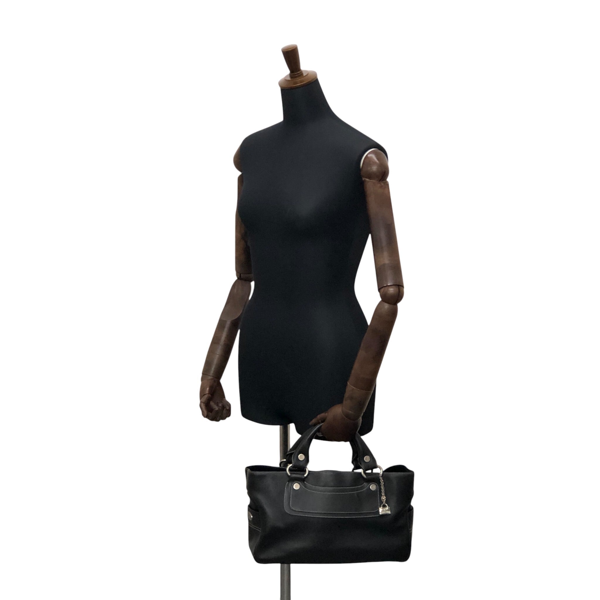 CELINE セリーヌ ハンドバッグ ブラック トリオンフ レザー ブギー