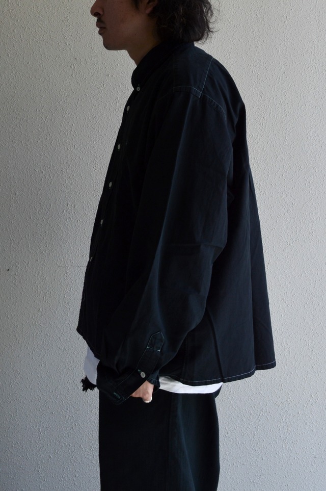 VENTITANK PROJECT Old Polo Ralph Lauren 1990's Dyed Black Custom Remade Collection "OXFORD SAX BLUE PONY" Shirt オールドラルフ カスタムシャツ