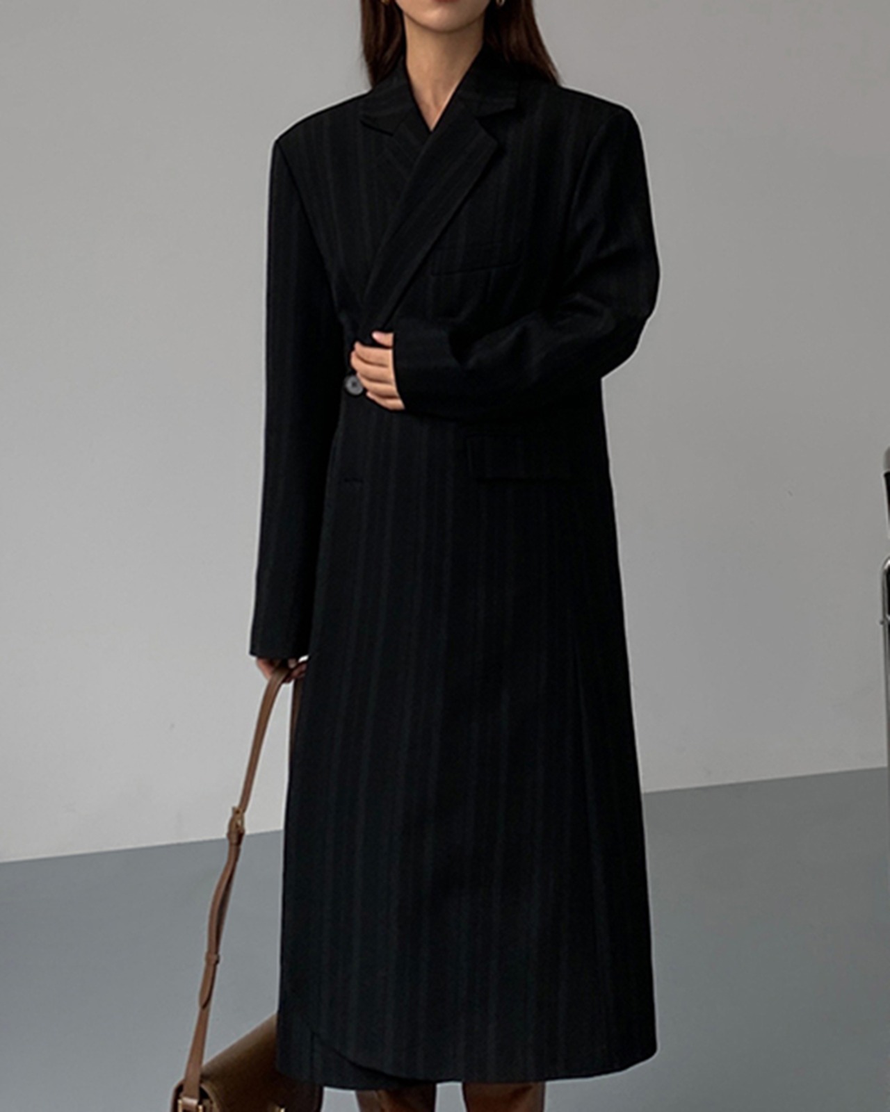 ストライプテーラードロングコート A0633 - 13