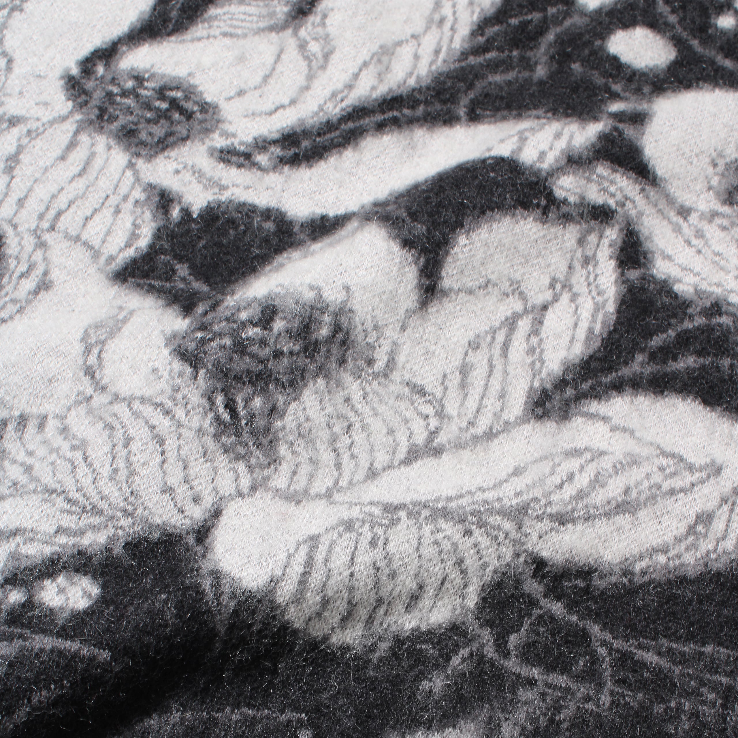 GAKKIN × BUDSPOOL 浮蓮華 JACQUARD MOHAIR KNIT CARDIGAN