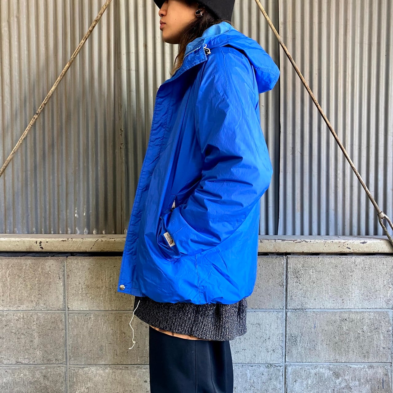 80年代 ザノースフェイス THE NORTH FACE 紺タグ ハーフジップ ウォームアッププルオーバー USA製 メンズL ヴィンテージ /eaa342694