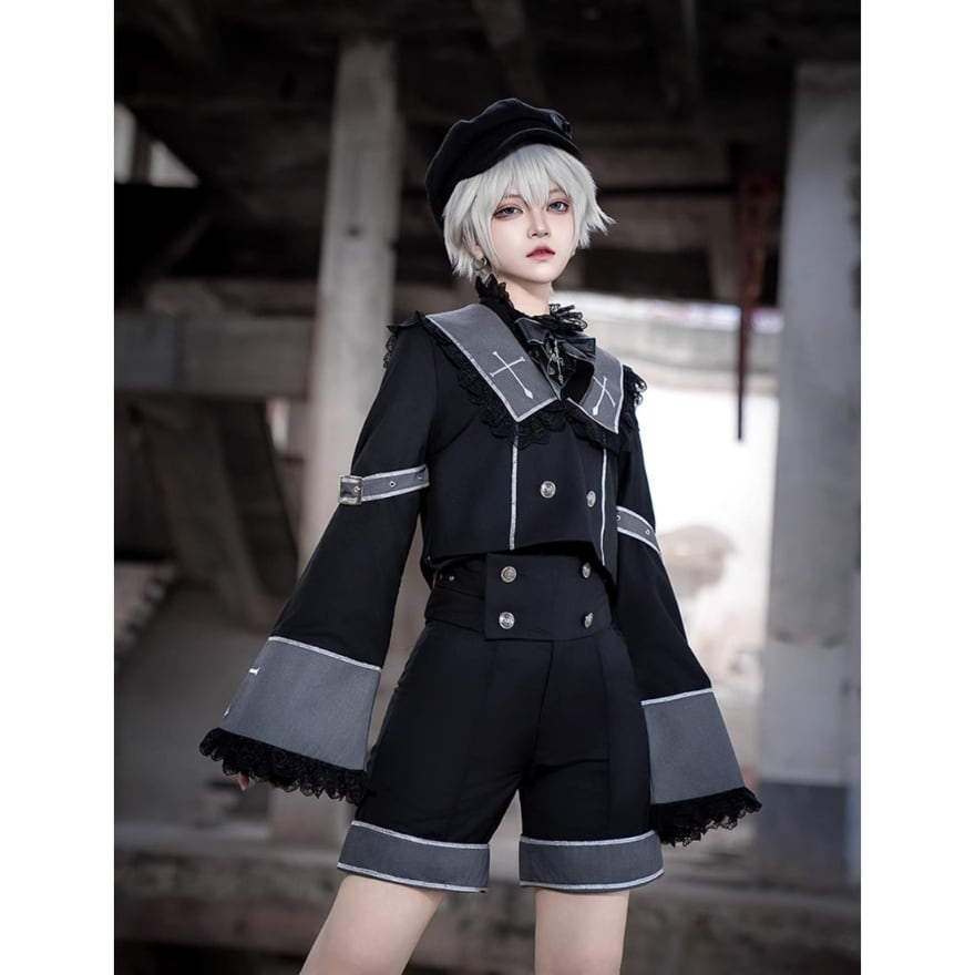 予約商品 ゴスロリ通販 With U 皇子系ロリィタ 4点 フルセット メンズ