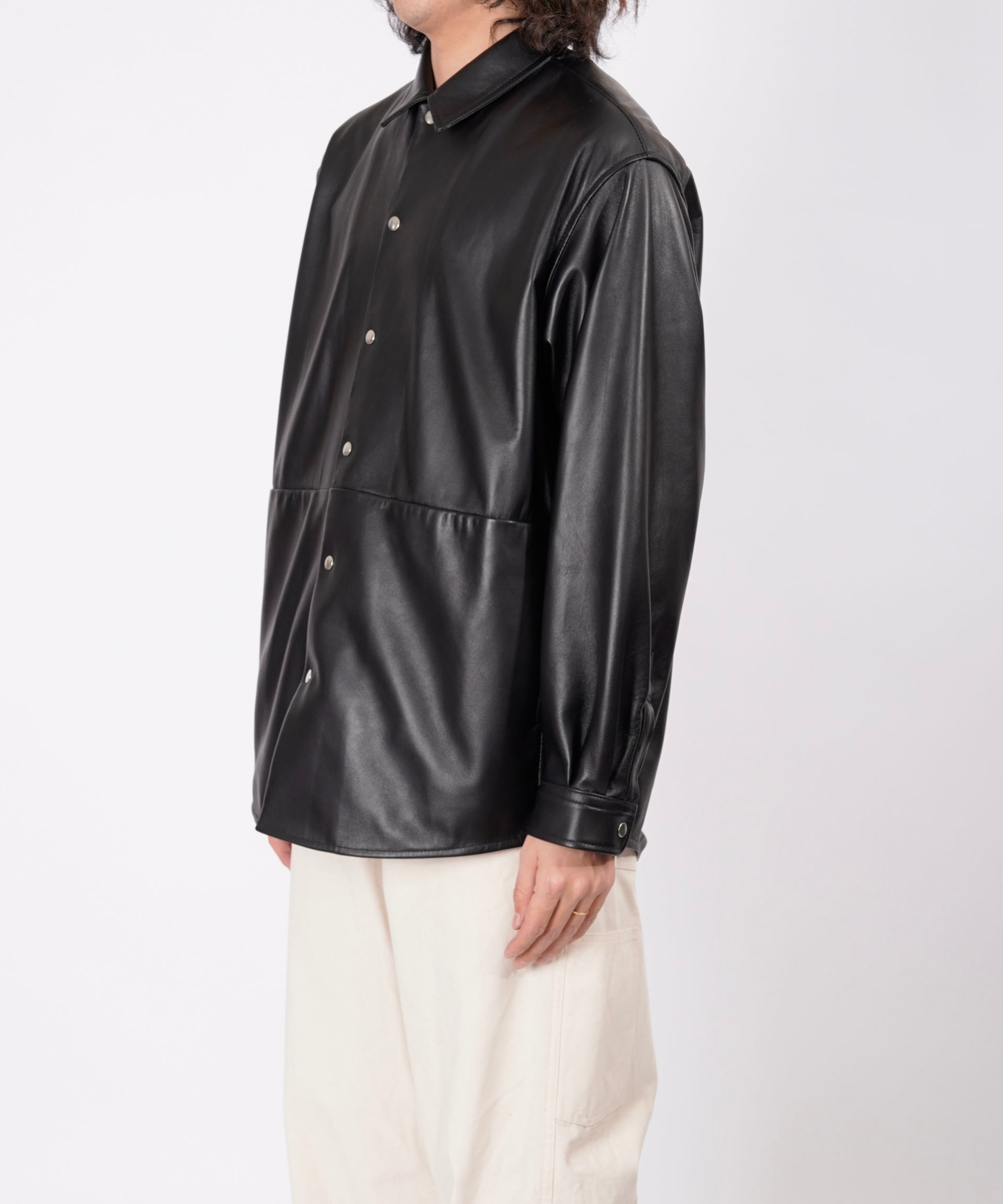 UNIVERSAL PRODUCTS. / 253-60407 LEATHER SHIRTS JACKET (BLACK