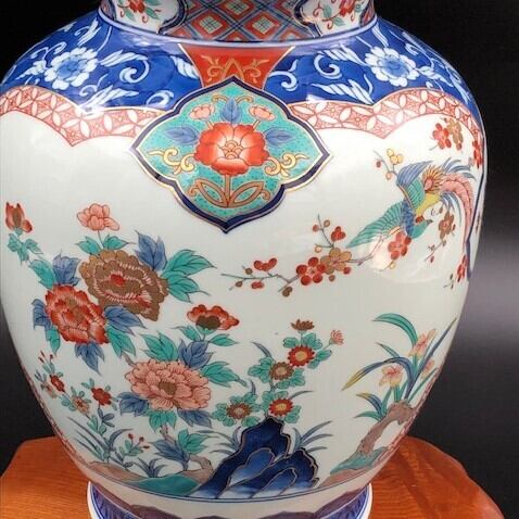 有田焼 泉型染錦岩牡丹花瓶 | 有田焼ショップ まるとも陶磁器