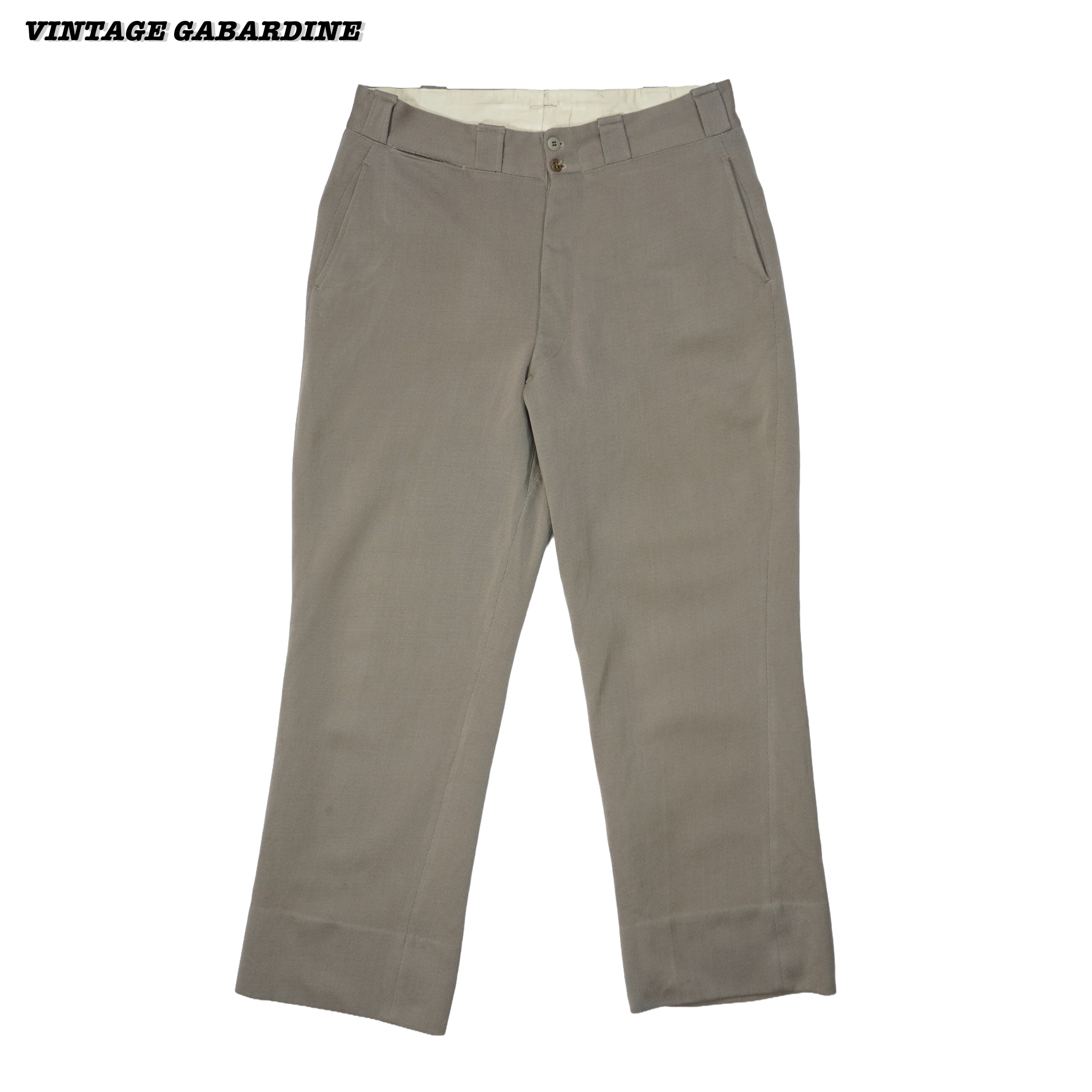 スラックス VINTAGE WOOL GABARDINE PANTS 1940s 1950s メンズ VINTAGE WOOL GABARDINE PANTS 1940s 1950s
