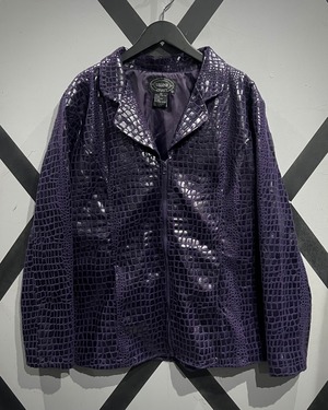 【X VINTAGE】Crocodile Pattern Vintage Loose Jacket