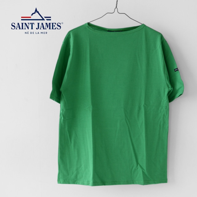 SAINT JAMES [セントジェームス 正規販売店] PIRIAC SOLID GOLF [ps-golf] ピリアック無地(ｸﾞﾘｰﾝ)・カットソー・半袖Tシャツ・Tシャツ・MEN'S / LADY'S [2023SS]