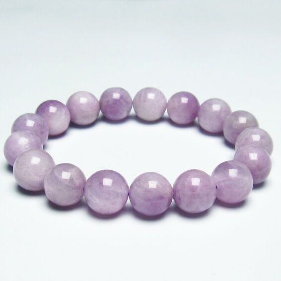 クンツァイト ブレスレット 12mm ミルキークンツァイト 一点物 メール便送料無料 [M便 1/10] 111-19658