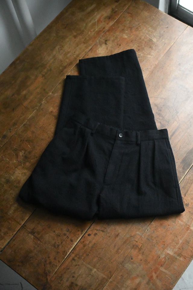 ERA.SHUKUJU WOOL CLASSIC PANTS (Black)