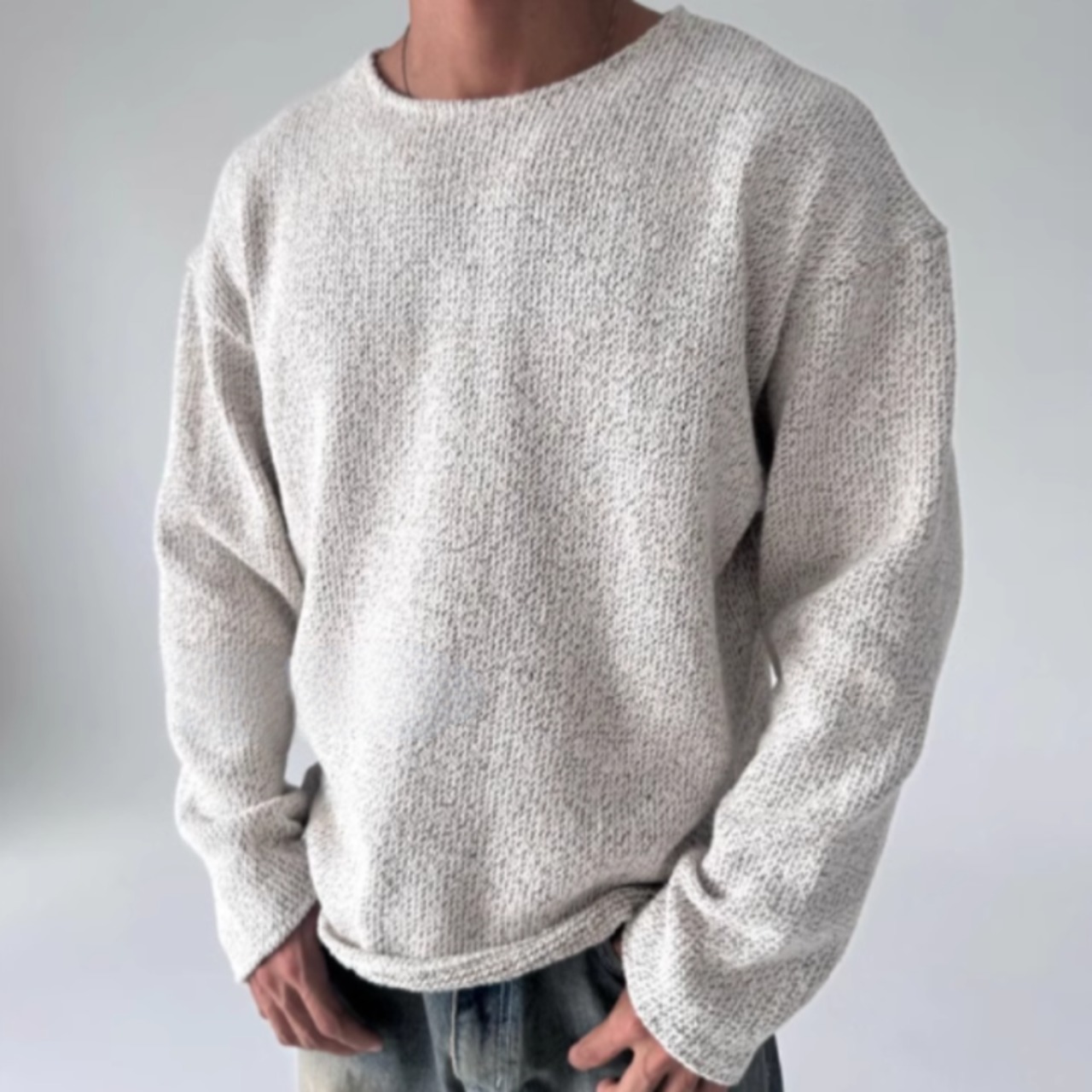 ミックスカラーリラックスニット　0892