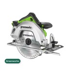 Greenworks 24V 184mm (7-1/4”) ブラシレスモーター搭載 丸のこ 【本体のみ、バッテリー別売】 [CV-55230]