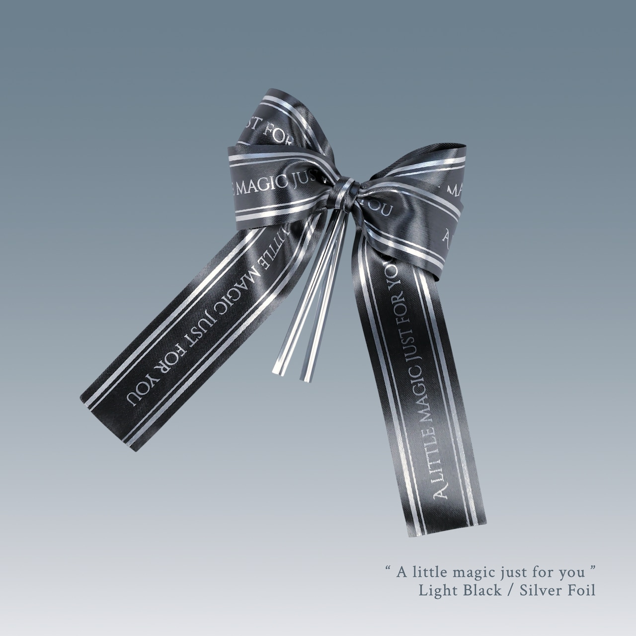 ギフトリボン Little Magic Light Black/Silver Foil