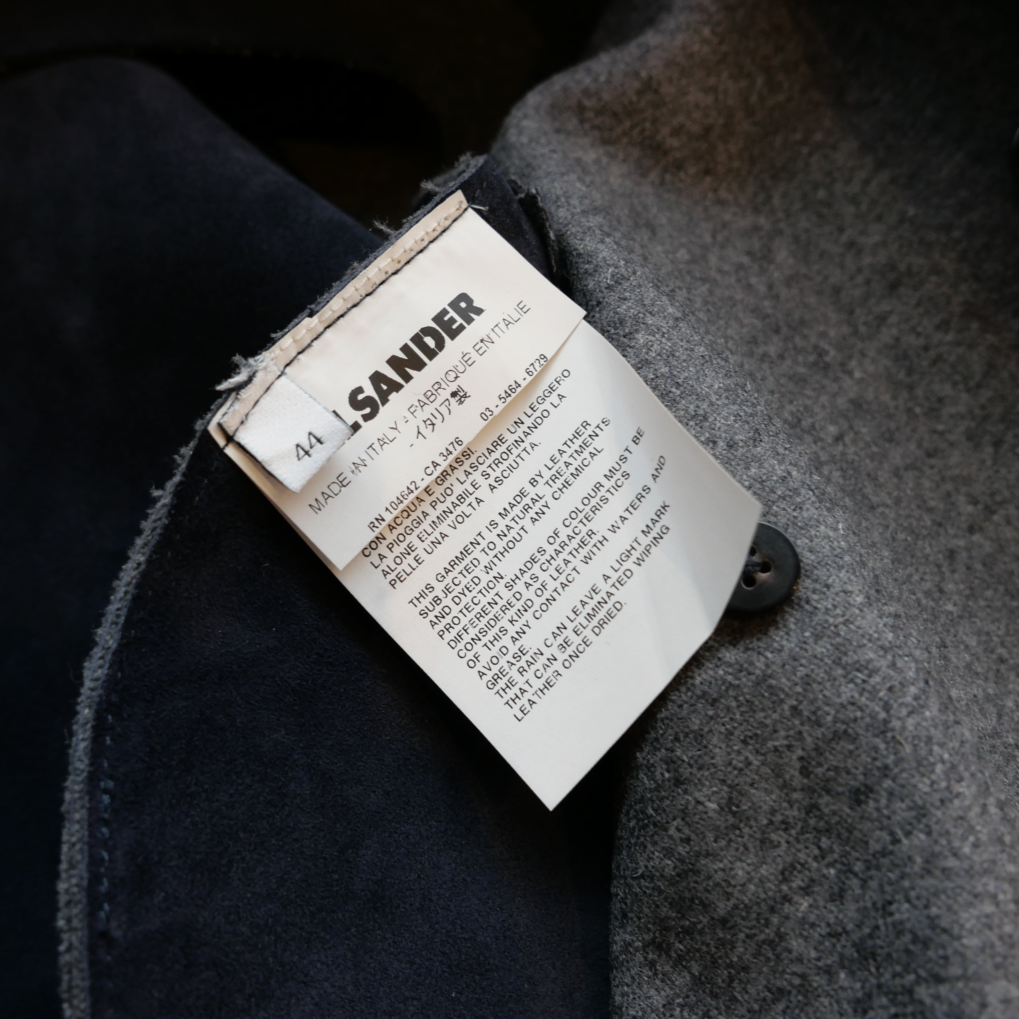 JIL SANDER SUEDE LEATHER PEA COAT | safarionline