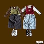 【取寄/韓国直送】PEPPER 26/AU リブレイヤードタンクトップ|秋服|韓国子供服