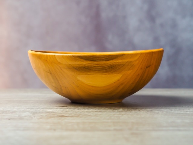山桜 ウッドボウル19cm no.1（サラダボウル）／Canaria Wood Works