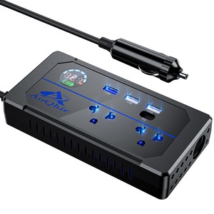 【努力特価】カーインバーター シガーソケット コンセント 200W DC12VをAC100Vに変換 USB 3ポート QC3.0USB急速充電 AC100V電源2口 TYP-Cサポート 修正正弦波 車載用インバーター