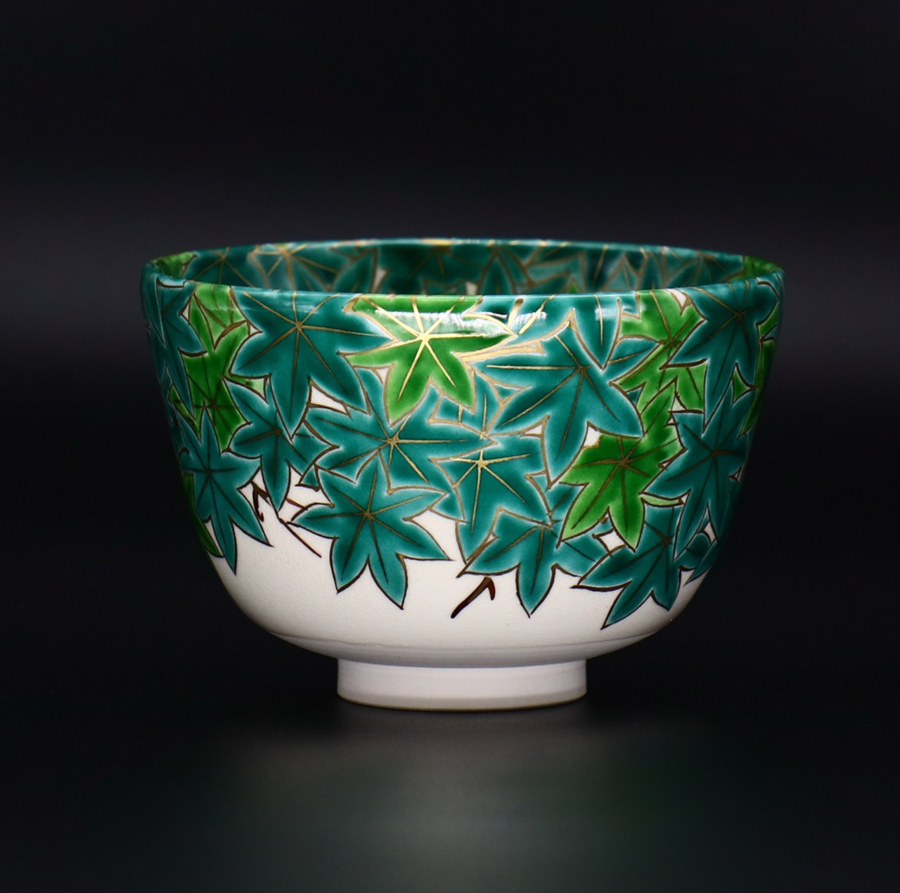 抹茶碗 色絵 青楓