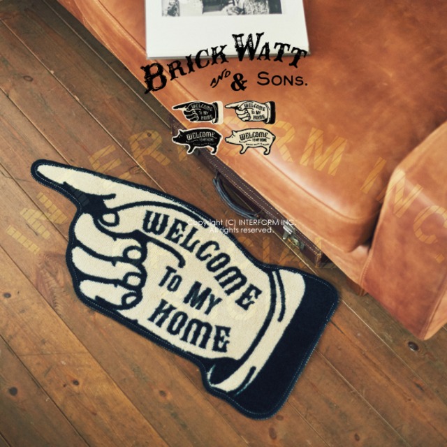 Brick Watt & Sons. [ ブリックワット＆サンズ ] マット ■ フィンガーアンドピッグ バスマット | フロアマット【 インターフォルム 】