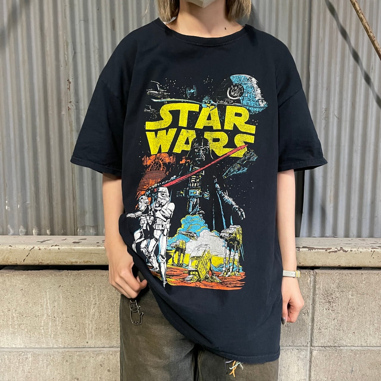 STAR WARS スターウォーズ ムービーTシャツ メンズL 古着 映画 ロゴプリントTシャツ ブラック 黒【Tシャツ】 | cave  古着屋【公式】古着通販サイト powered by BASE