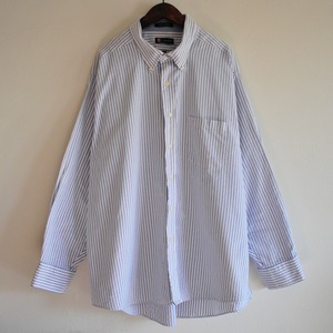 Chaps  Ralph Lauren BD- stripe　OXFORD　cotton shirt  {Chaps  Ralph Lauren ボタンダウン　ストライプ　オックスフォード　コットンシャツ　古着　USED メンズ}