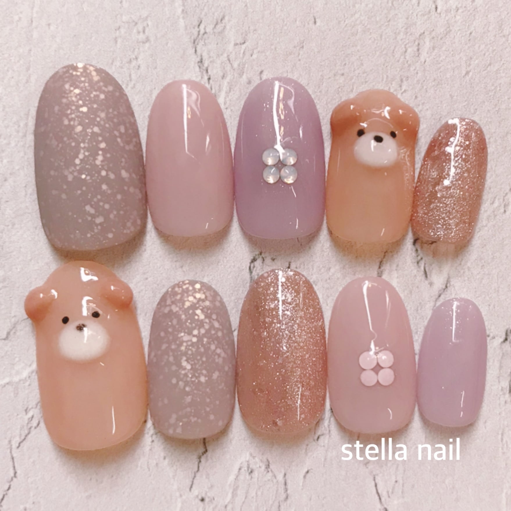 ネイルチップ くまネイル マグネットネイル | ネイルチップ stella nail
