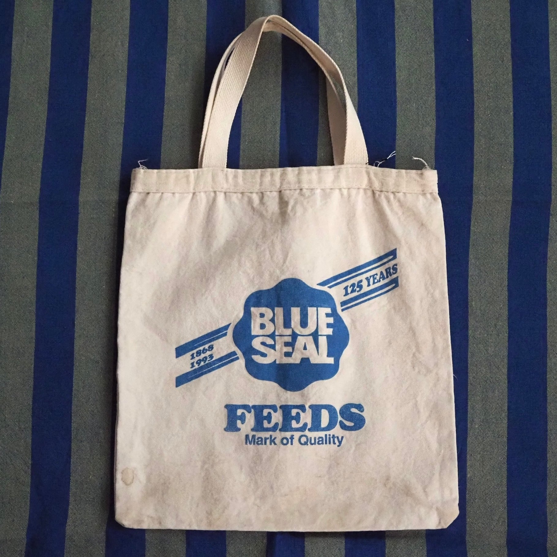 80s BLUE SEAL Canvas Tote Bag ブルーシール キャンバス トートバッグ