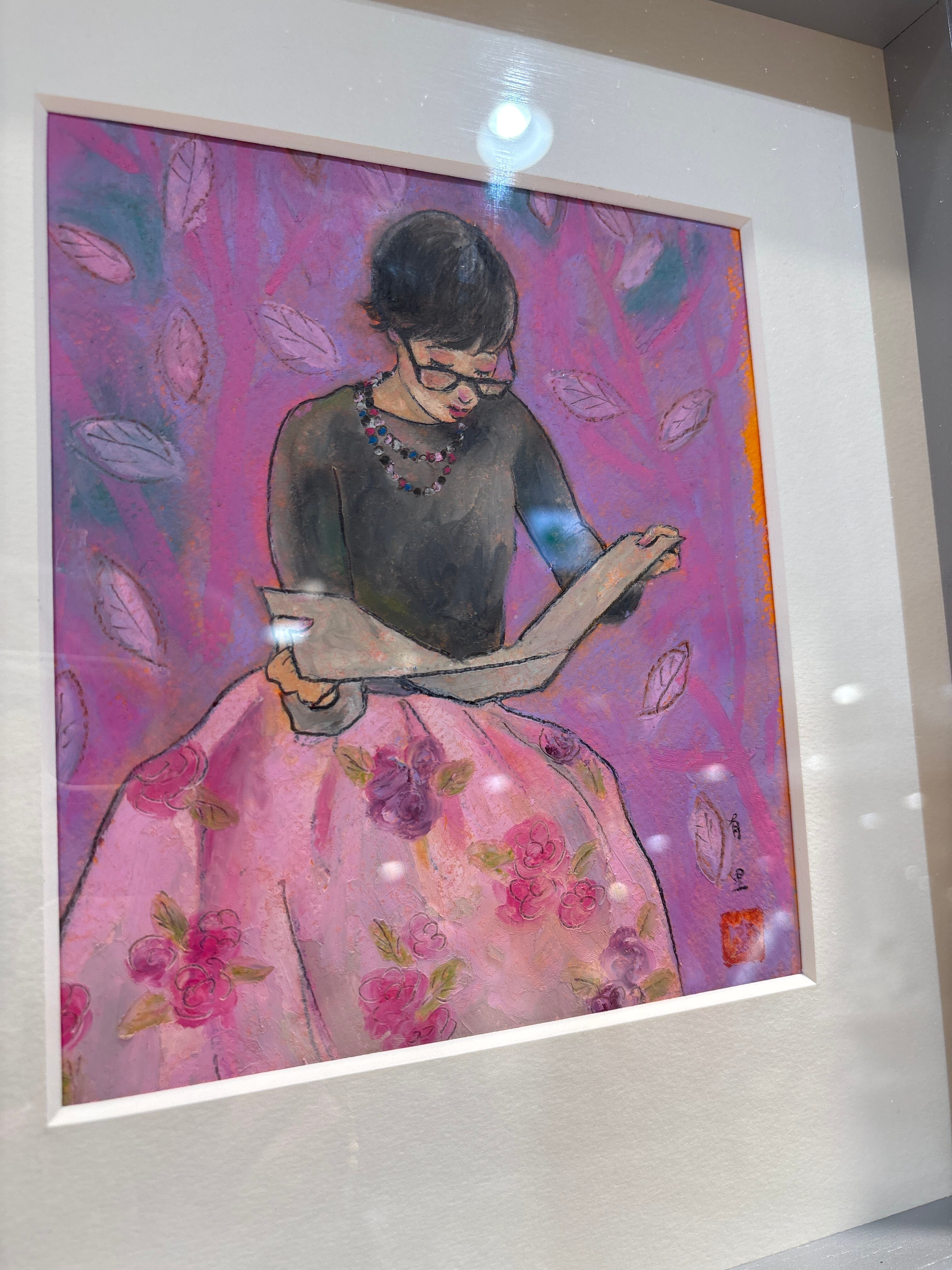 絵画『新聞を読む女』原画 | YURI YOSHINAGA ART SHOP エドマッチョ