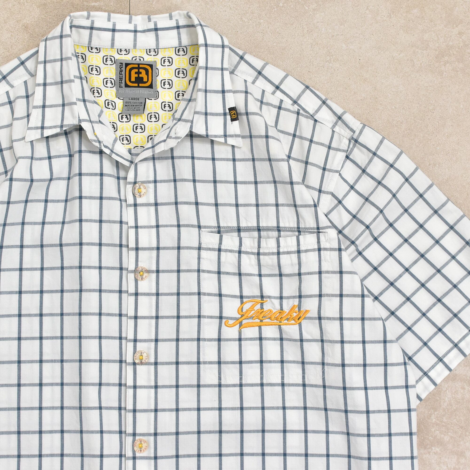 90s~ FREAKY window pane check shirt