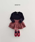 【 bonito / 予約 】Check cancan skirt