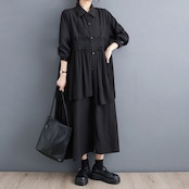 レーストリム ティアード ワンピース 00160