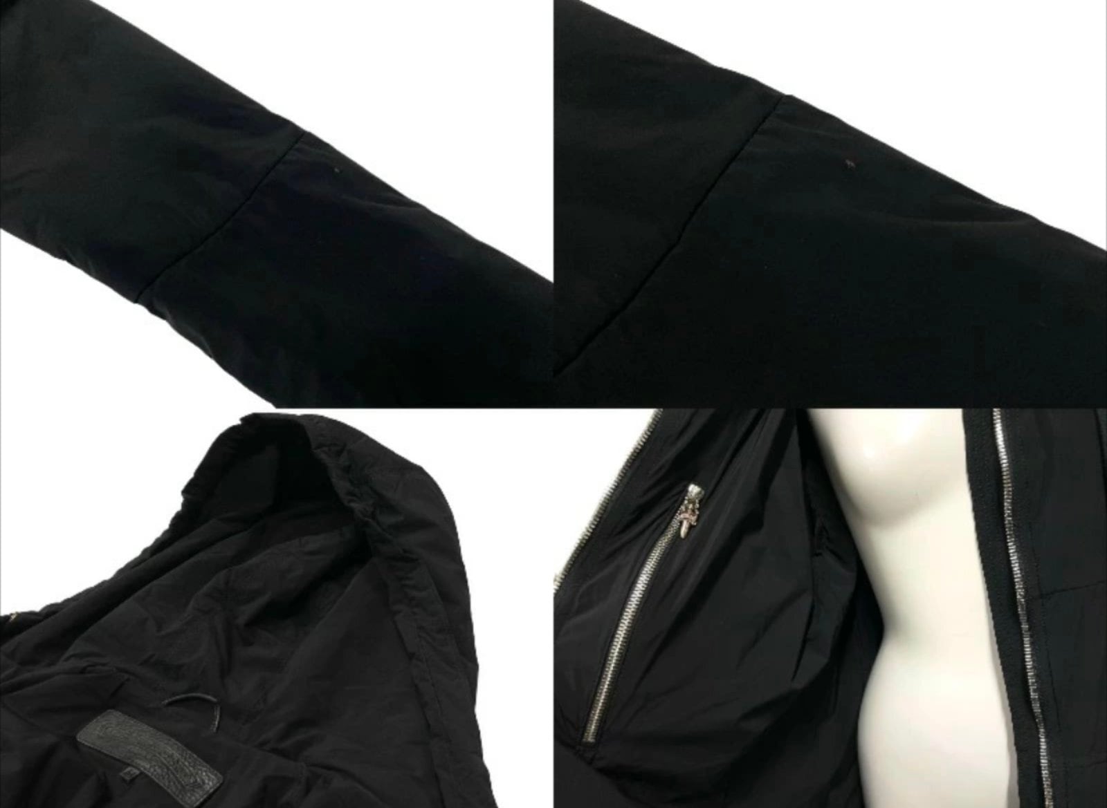 CHROME HEARTS クロムハーツ フーデッドナイロンコート ダガージップ