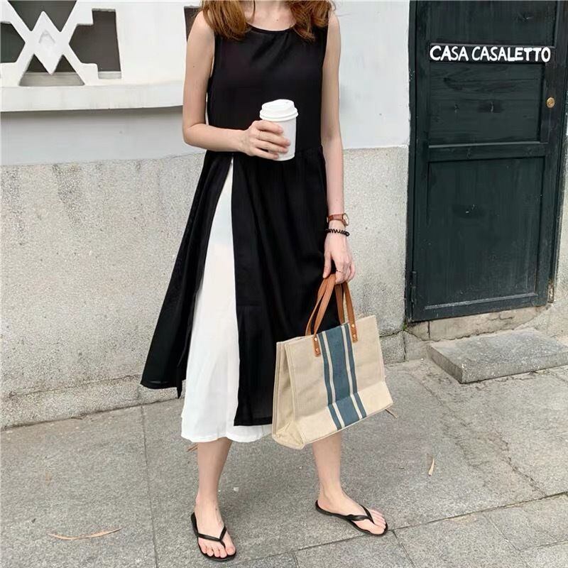 ◆予約◆layered no sleeve onepiece(ご注文から1-2週間程でお届け)