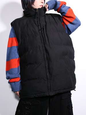 over silhouette down vest jacket