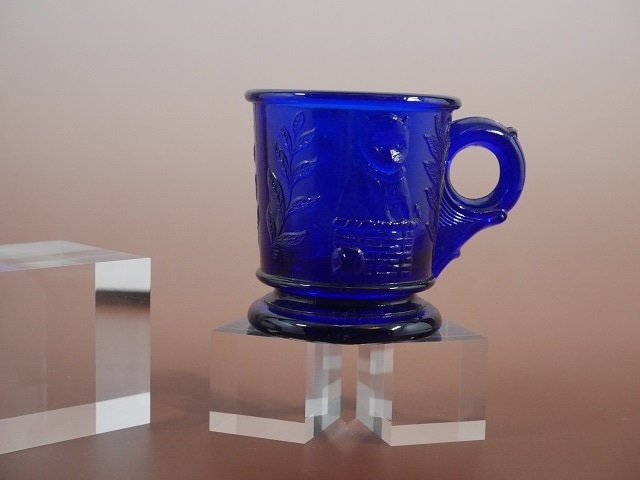 Cobalt Blue Mug ねこといぬのガラスのマグ　コバルトブルー