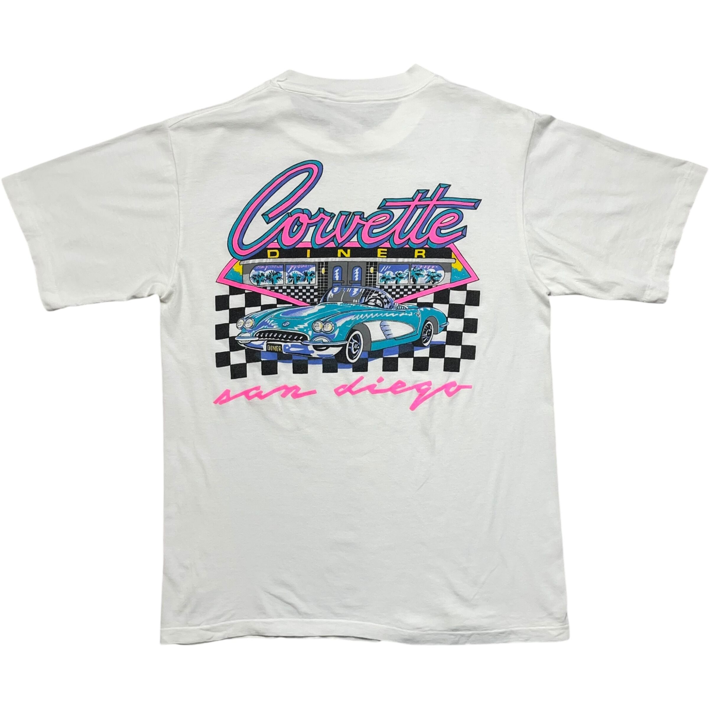 《L》 ONEITA オニータ Tシャツ 両面プリント 飲食店ロゴ シングルステッチ 90年代 vintage no.7208