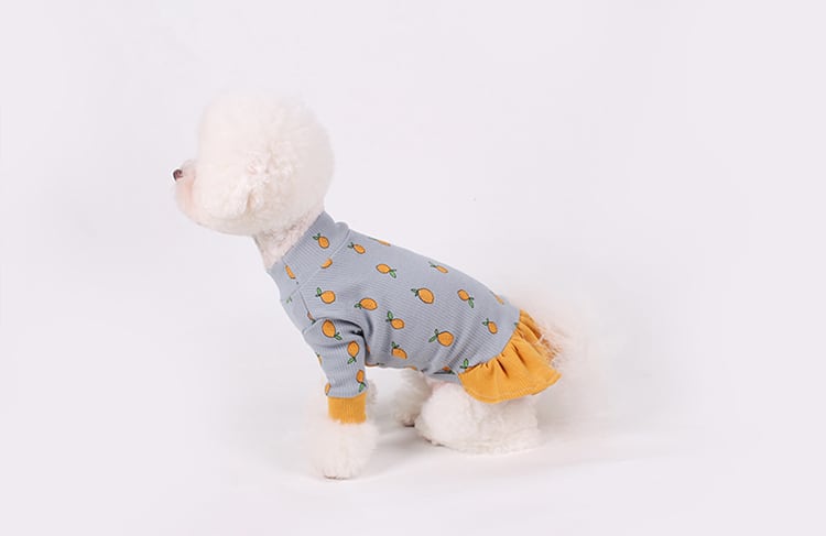 Lemon Onepiece S ~ XL 2color / 犬服 秋冬 新作 可愛い 犬の服 ドレス お揃い ドッグウェア 小型犬 中型犬 猫