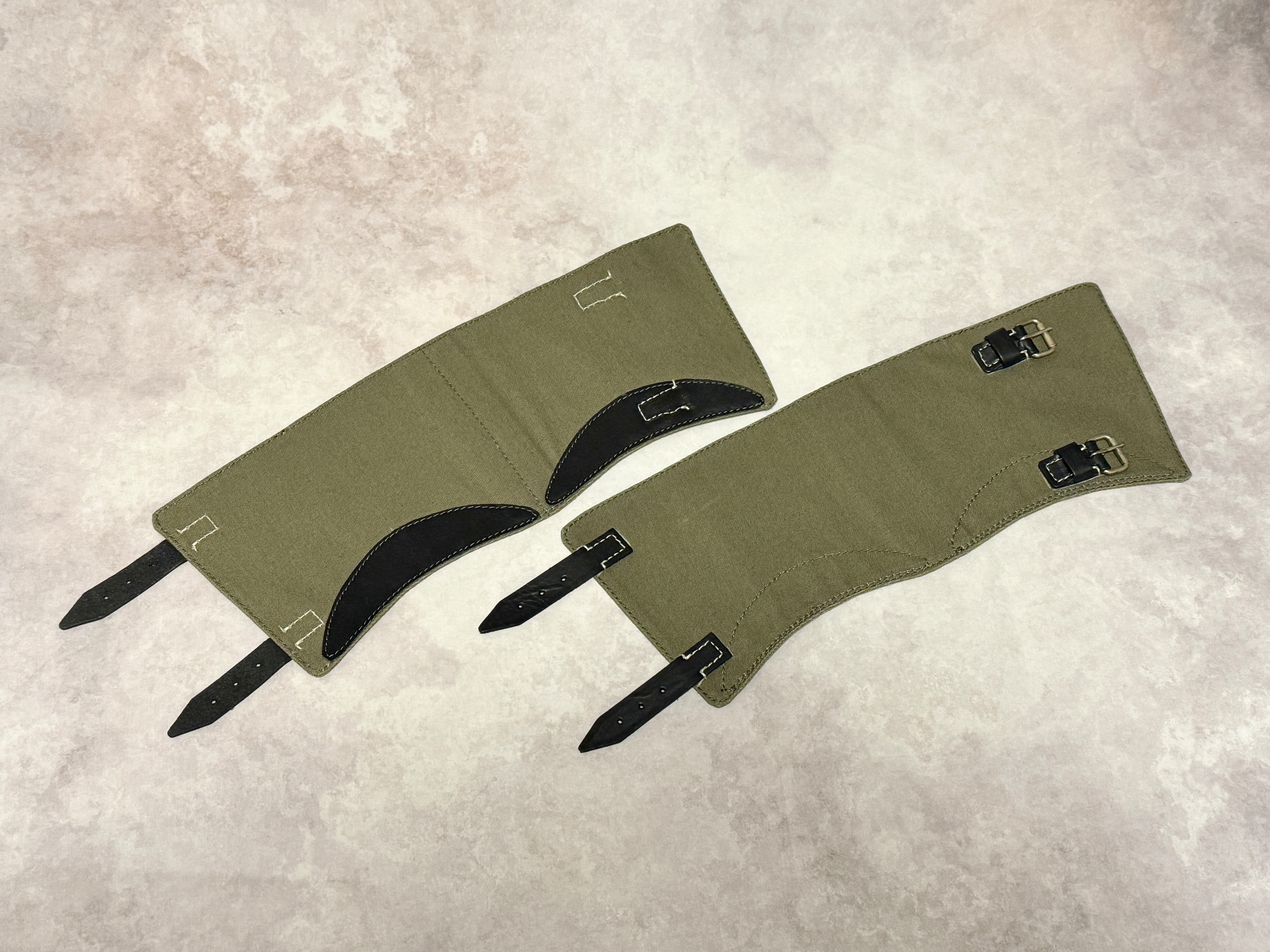 WWIIドイツ軍 後期型ガマシェン（ゲートル）茶革 | アイヘンバウム
