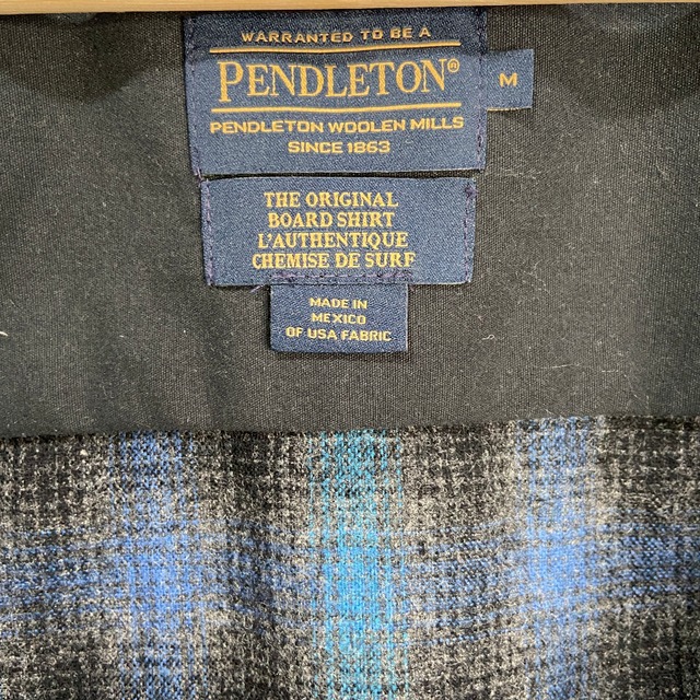 『送料無料』PENDLETON ペンドルトン　ウールシャツ　開襟　オンブレチェック　ブルー系