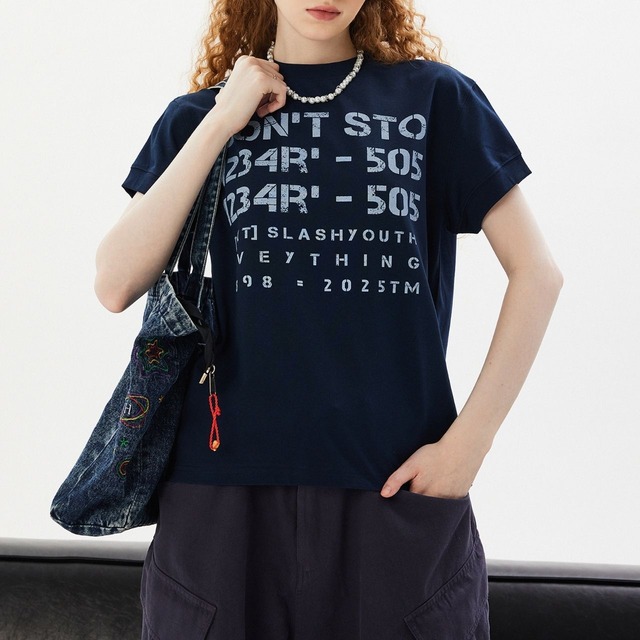 デジタルミックスアルファベットTシャツ 4col   R00654