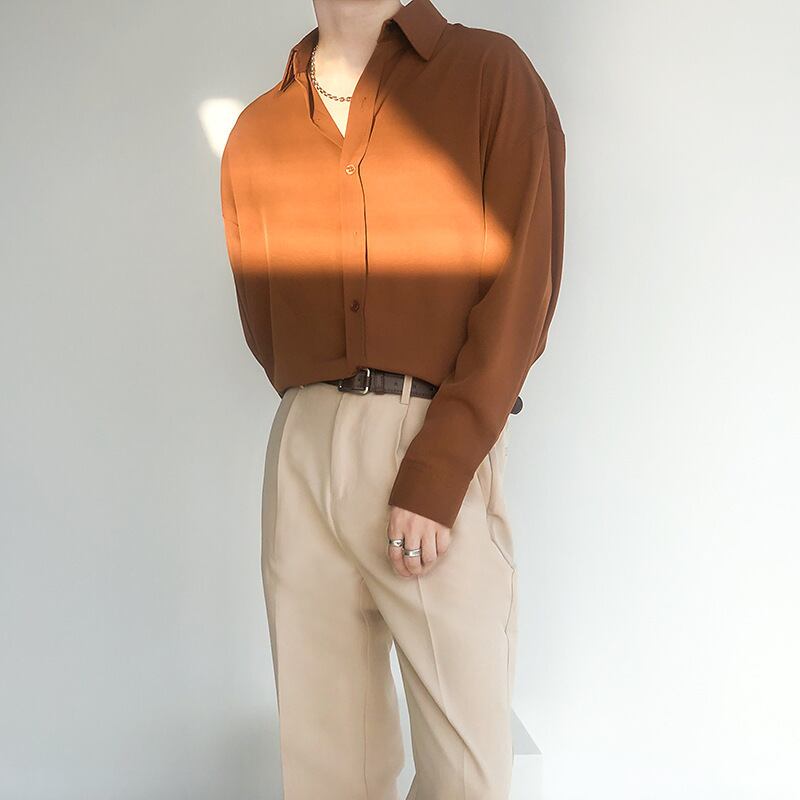 メンズ用トップス・長袖・シャツ・アウター・気質・原宿風・M~3XL 4色