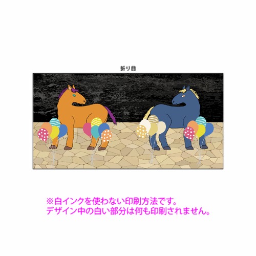 カラフル重種馬角型クッション ver3