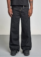 ストレートバギーデニムパンツ