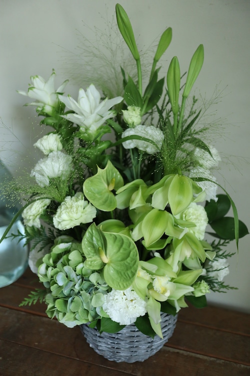 【glänta店頭お受け取り】お盆用おまかせお供えアレンジメント 11,000yen