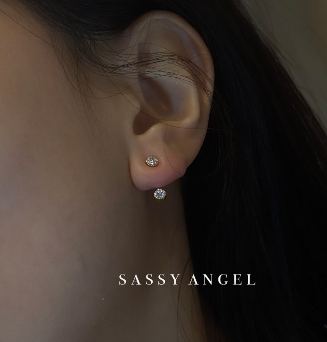 ダブルジルコニアピアス [265] | SASSY ANGEL