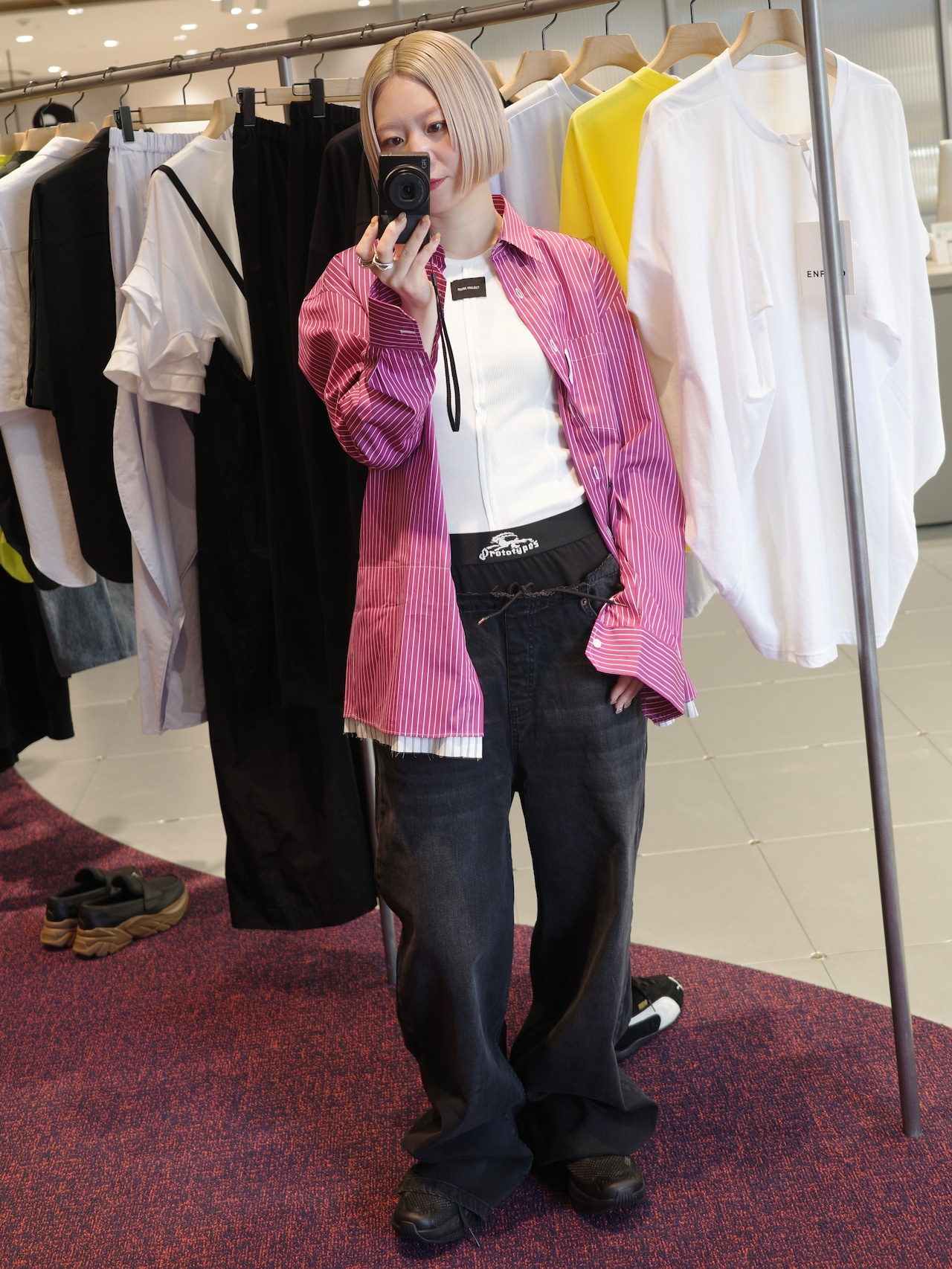 【25AW】HOMME girls オムガールズ /  MINI SHIRT DRESS / シャツドレス - 2