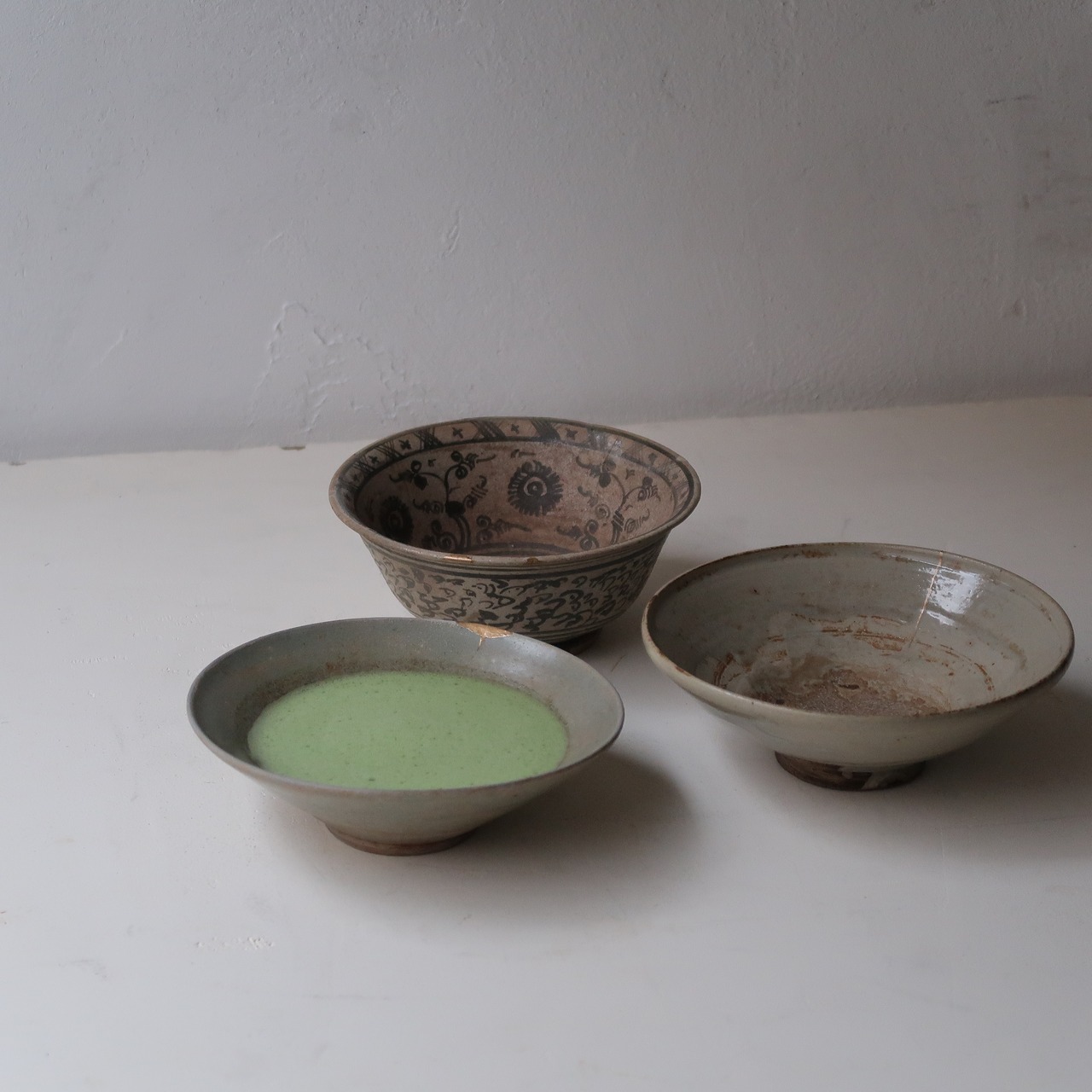 一本線の抹茶碗