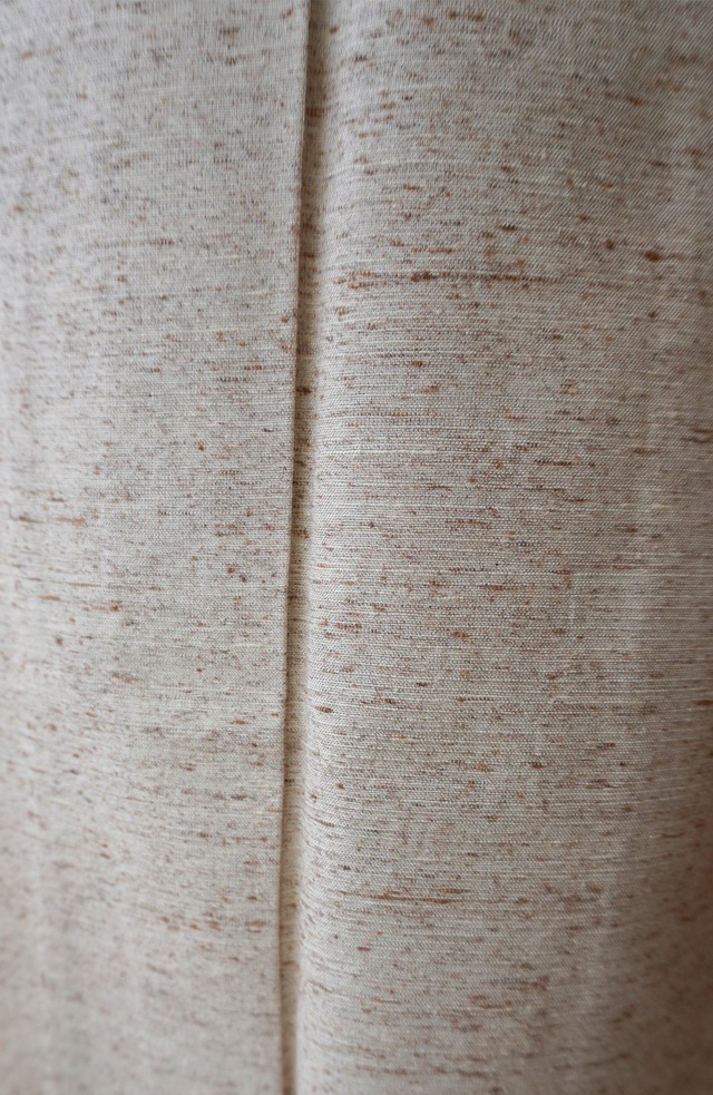 【単衣】生成り色地　ぜんまい紬