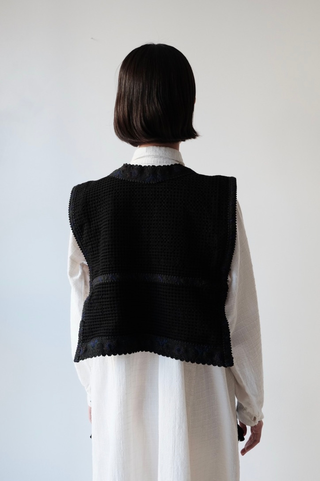 【marmelo】Flower charm ribbon vest