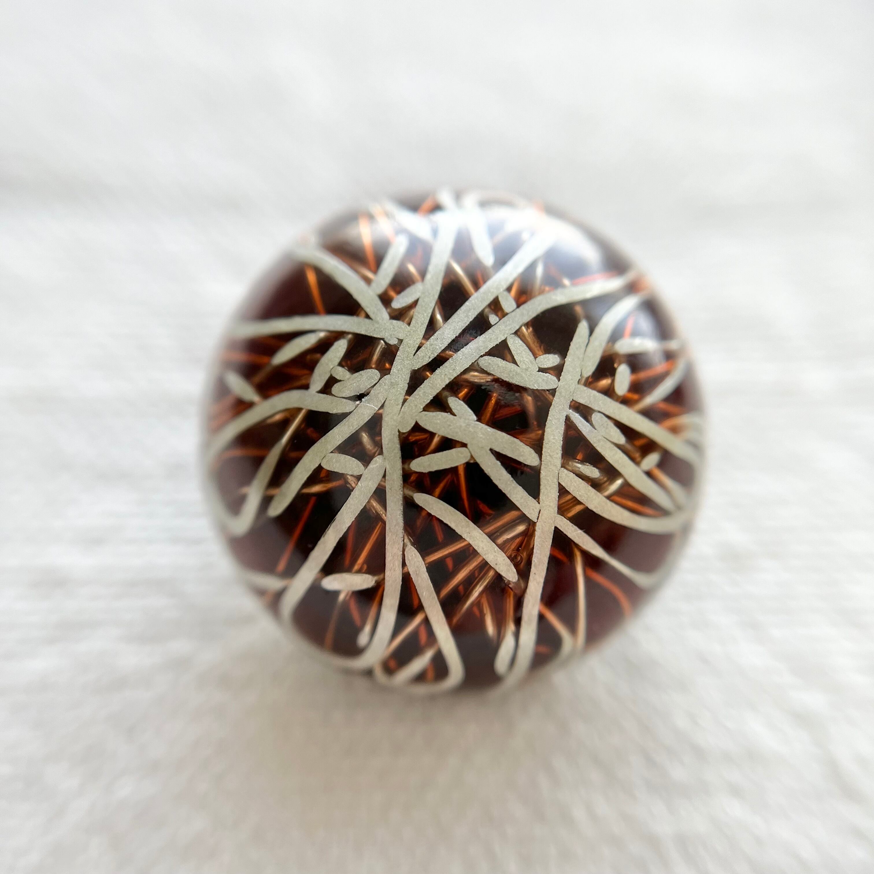 シルバー×オレンジアートライン×ブラウン 23㎜