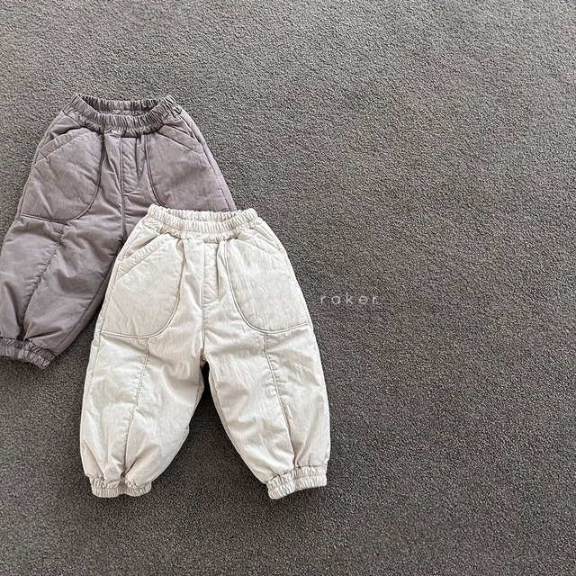 【取寄】raker|padded bonded seam pants|中綿ボンディング切替パンツ|XS-2XL|kids|25 winter